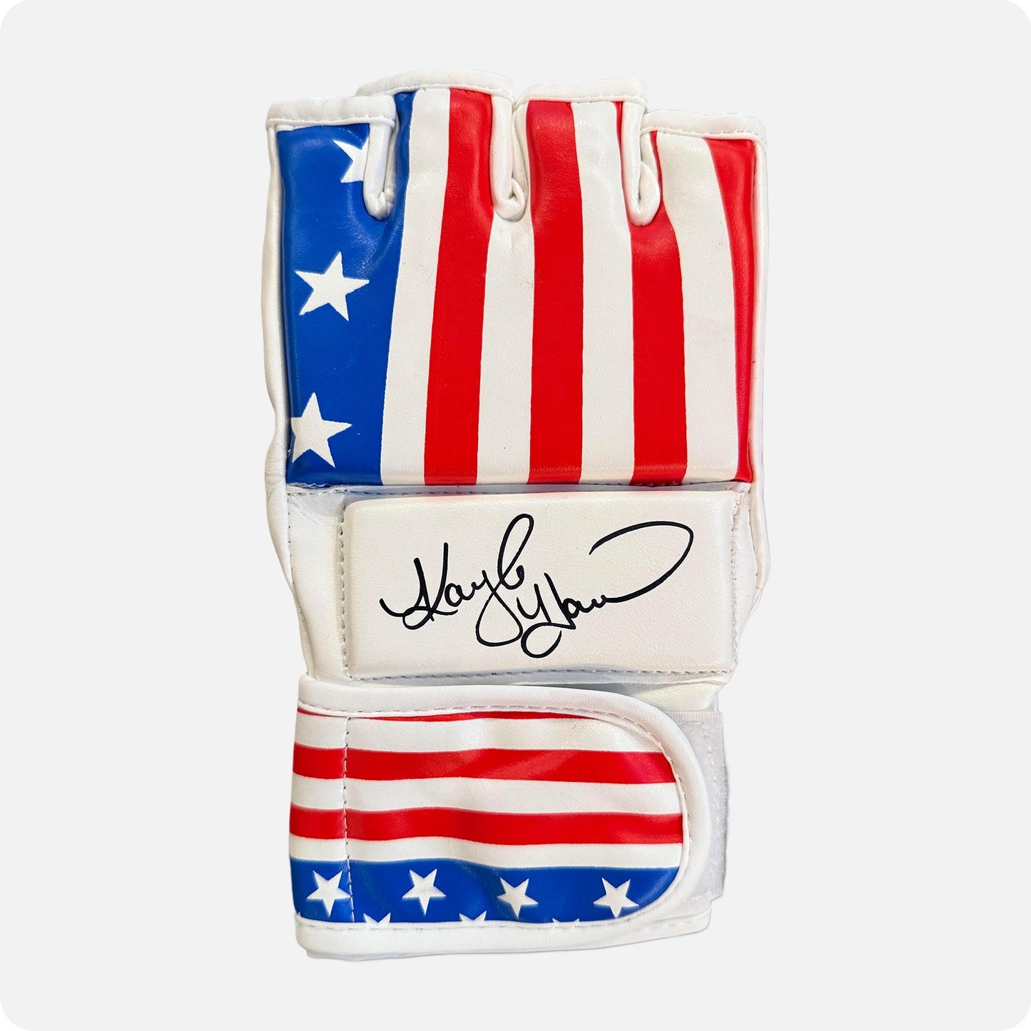 Kayla Harrison Signed American Flag UFC Fight Glove